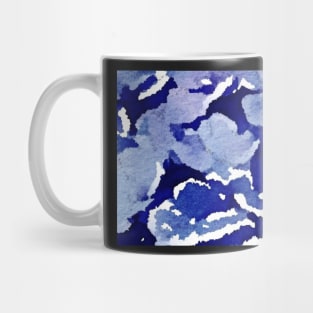 Shades of Blue floral print Mug